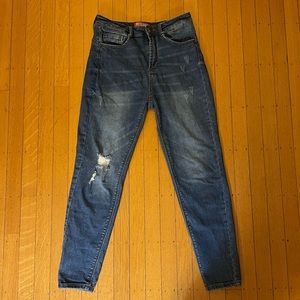 Wax Jean “Butt I Love You” Distressed High-Rise Skinny Jeans | Size: 5 (Juniors)